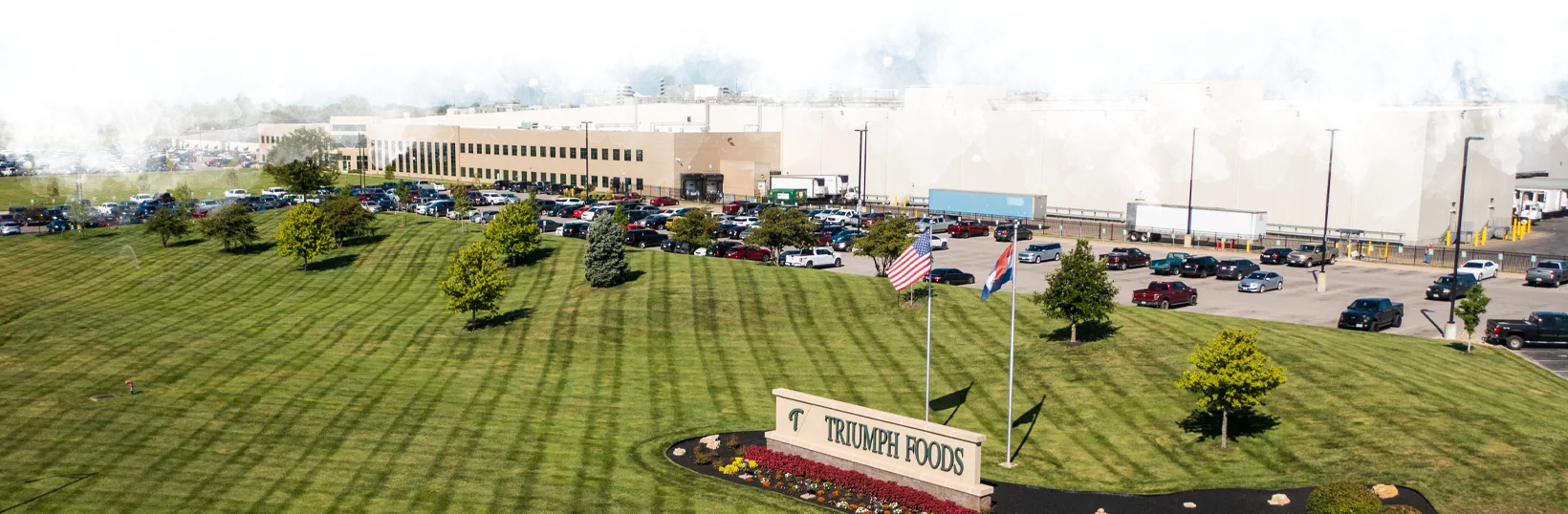 Aerial view of the Triumph Foods plant and grounds in St. Joseph, Missouri